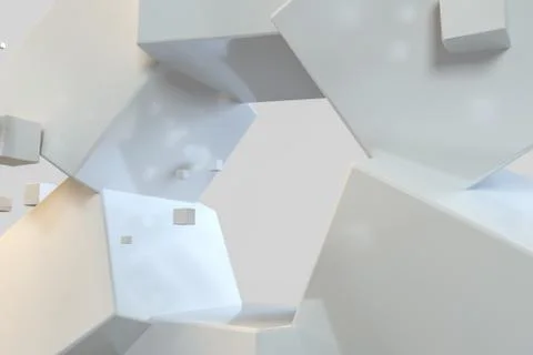 3d rendering, creative cubes with sense of science and technology Illustrazione stock