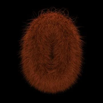 3D Rendering Creative Illustration Ginger Orangutan Furry Number 0 Stock Illustration