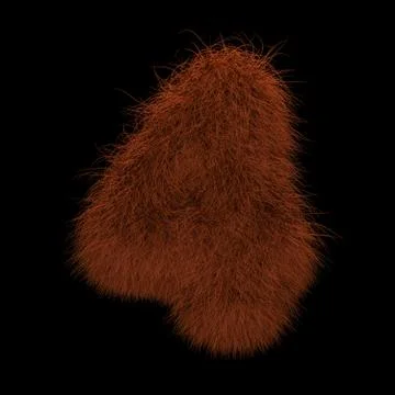 3D Rendering Creative Illustration Ginger Orangutan Furry Number 4 Stock Illustration