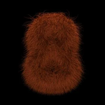 3D Rendering Creative Illustration Ginger Orangutan Furry Number 8 Stock Illustration