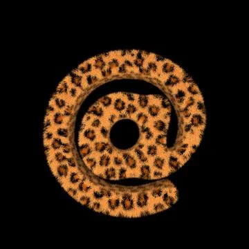 3D Rendering Creative Illustration Leopard Print Furry Symbol @ Stock Illustration