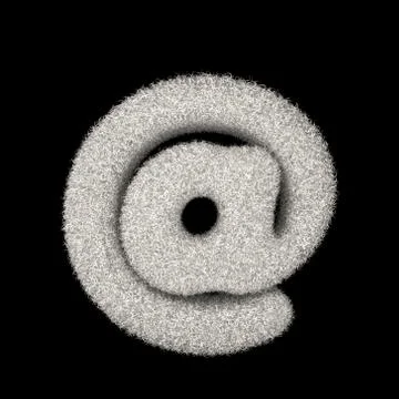 3D Rendering Creative Illustration White Furry Symbol At Stock Illustration