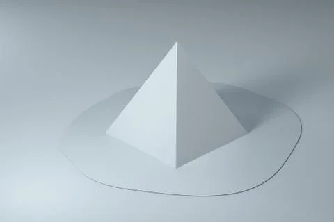 3d rendering, creative melted geometry with white background Illustrazione stock