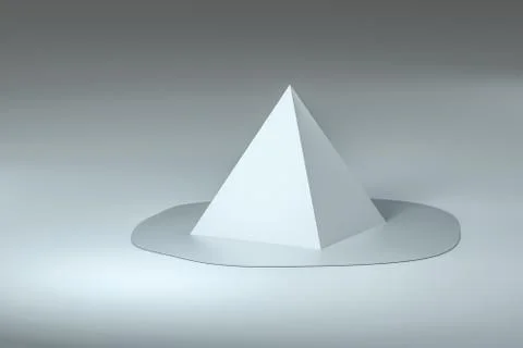 3d rendering, creative melted geometry with white background Illustrazione stock