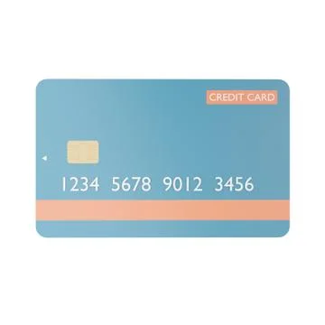 3d rendering of credit card, 3d icons, pastel minimal cartoon style  isolated Stock Illustration