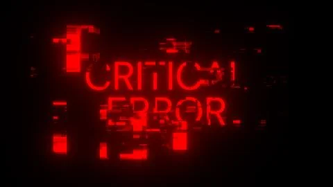 3D rendering critical error text with screen effects of technological glitche イラスト素材