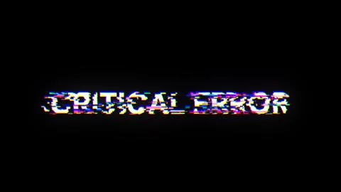 3D rendering critical error text with screen effects of technological glitche イラスト素材