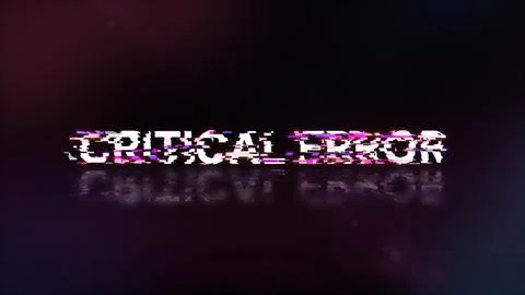 3D rendering critical error text with screen effects of technological glitche イラスト素材