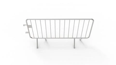 3d rendering of a crowd control fence isolated in white background Stock Illustration
