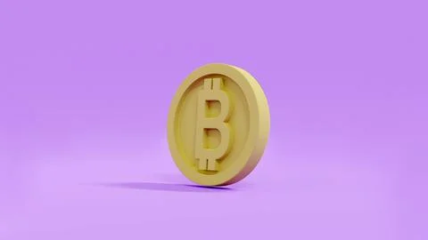 3D Rendering cryptocurrency B coin as referring to blockchain on background.. Stock Illustration