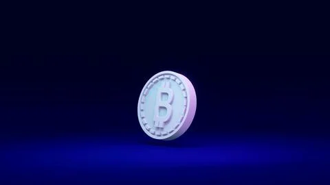 3D Rendering cryptocurrency B coin as referring to blockchain on background.. Stock Illustration