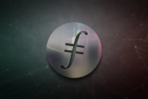 3D rendering cryptocurrency coin on colorful background, cryptocurrency conce Stock Illustration