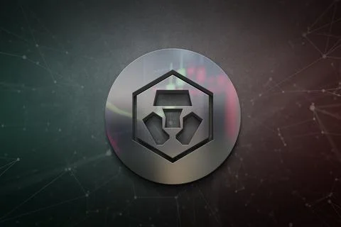 3D rendering cryptocurrency coin on colorful background, cryptocurrency conce Illustrazione stock