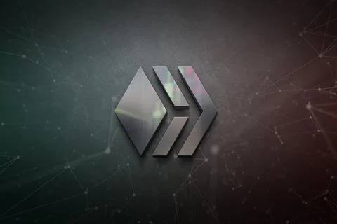 3D rendering cryptocurrency coin on colorful background, cryptocurrency conce Stock Illustration