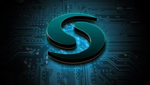 3D rendering cryptocurrency coin on colorful background, cryptocurrency conce Illustrazione stock
