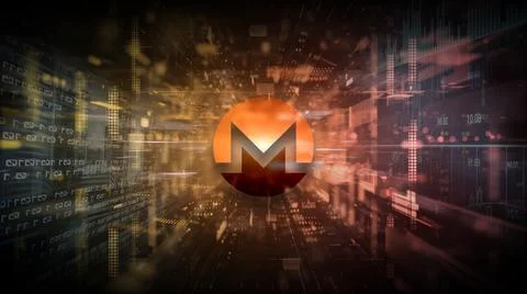 3D rendering cryptocurrency coin on colorful background, cryptocurrency conce Stock Illustration