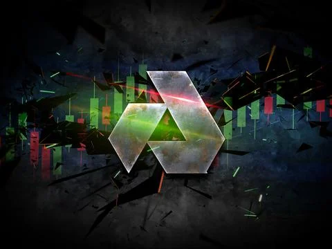 3D rendering cryptocurrency coin on colorful background, cryptocurrency conce Stock Illustration