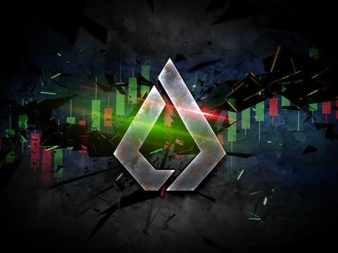 3D rendering cryptocurrency coin on colorful background, cryptocurrency conce Stock Illustration