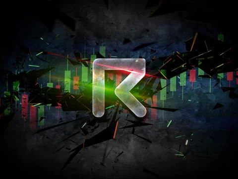 3D rendering cryptocurrency coin on colorful background, cryptocurrency conce Stock Illustration
