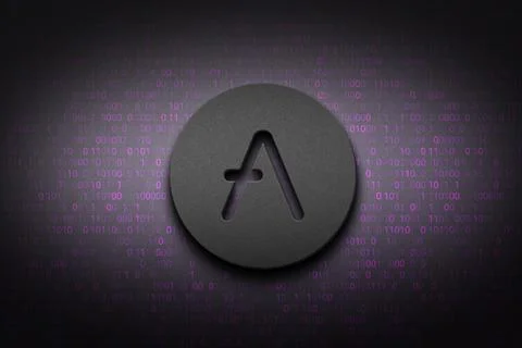 3D rendering cryptocurrency coin on colorful background, cryptocurrency conce Stock Illustration
