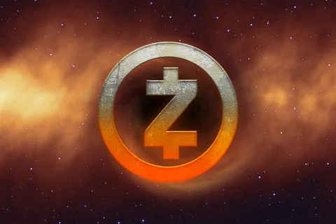 3D rendering cryptocurrency coin on colorful background, cryptocurrency conce Stock Illustration