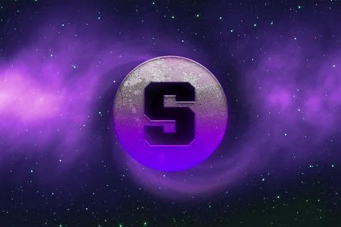 3D rendering cryptocurrency coin on colorful background, cryptocurrency conce Stock Illustration