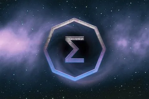 3D rendering cryptocurrency coin on colorful background, cryptocurrency conce Stock Illustration