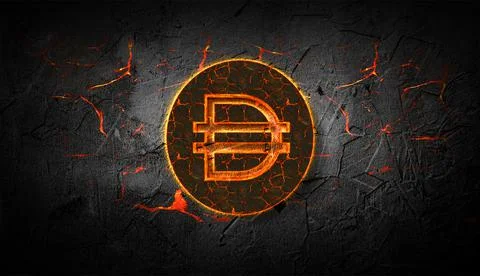 3D rendering cryptocurrency coin on colorful background, cryptocurrency conce Illustrazione stock