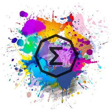 3D rendering cryptocurrency coin on colorful background, cryptocurrency conce Stock Illustration