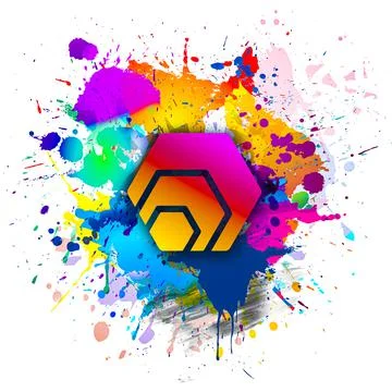 3D rendering cryptocurrency coin on colorful background, cryptocurrency conce Stock Illustration