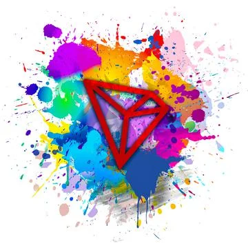 3D rendering cryptocurrency coin on colorful background, cryptocurrency conce Stock Illustration