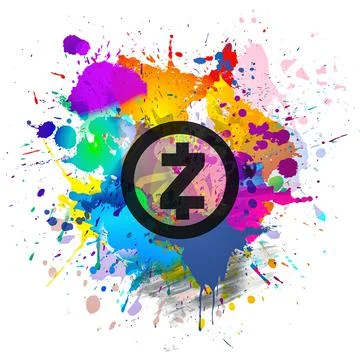 3D rendering cryptocurrency coin on colorful background, cryptocurrency conce Stock Illustration