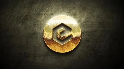 3D rendering cryptocurrency coin on colorful background, cryptocurrency conce Stock Illustration