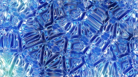 3d rendering of the crystal distortion blue Stock-Footage 155454438