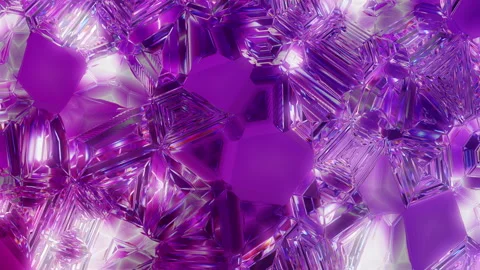 3d rendering of the crystal distortion magenta Stock-Footage 155454432