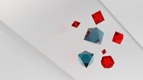 3D rendering  Crystal white background for bank buisness copy Stock Illustration