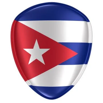 3d rendering of a Cuba flag icon. Stock Illustration