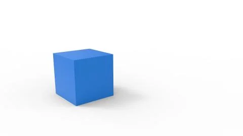 3d rendering of a cube box square isolated in a white studio enviroment Stock Illustration