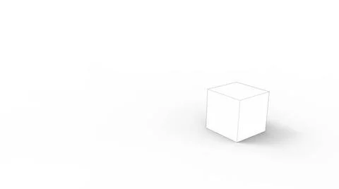 3d rendering of a cube box square isolated in a white studio enviroment 3d... Stock Photos