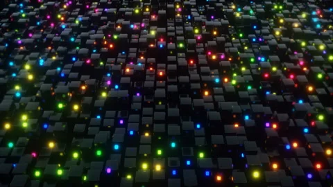 3d rendering of the cubes glow Stock-Footage 100985067