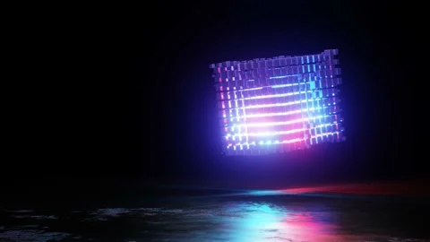 3D rendering of cubes Soft movement with glow on concrete background. 스톡 동영상 170447249
