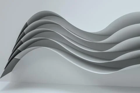 3d rendering curve paper background, tint color background Stock Illustration