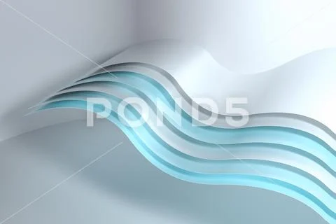 3d rendering, curve surface and texture background Stock Illustration
