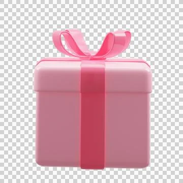 3D rendering  cute gift box Stock Illustration