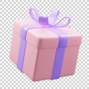 3D rendering  cute gift box Stock Illustration