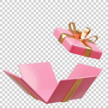 3D rendering  cute gift box Stock Illustration