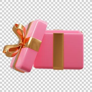 3D rendering  cute gift box Stock Illustration