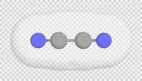 3D rendering of Cyanogen over a transparent background. Stock Illustration