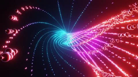 3D Rendering. Cyberspace abstraction. Futuristic Technology Digital Abstracti Stock Illustration