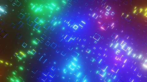 3D Rendering. Cyberspace abstraction. Futuristic Technology Digital Abstracti イラスト素材